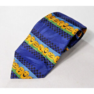 Keith Daniels Paris NY Italy Halloween Mens Silk Neck Tie Pumpkins Jack O Lanter
